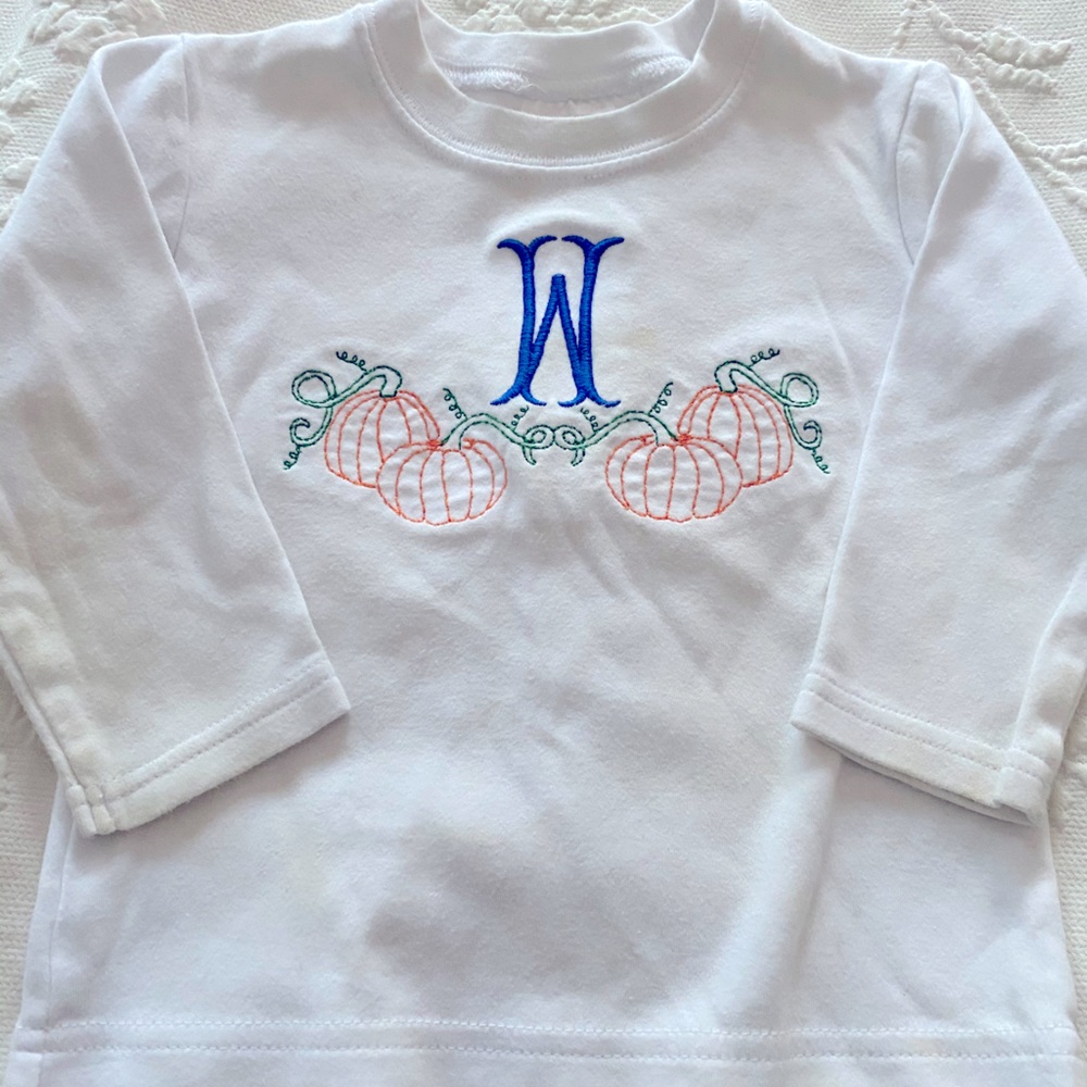 Personalized W Pumpkin Shirt
